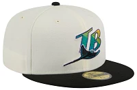 New Era Adult Tampa Bay Rays Navy Evergreen 59Fifty Fitted Hat