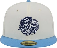 New Era Men's North Carolina Tar Heels White 59Fifty Fitted Hat