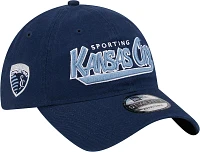 New Era Adult Sporting Kansas City 9Twenty Throwback Navy Adjustable Hat