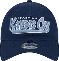 New Era Adult Sporting Kansas City 9Twenty Throwback Navy Adjustable Hat