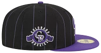 New Era Adult Colorado Rockies Purple Throwback 59Fifty Fitted Hat