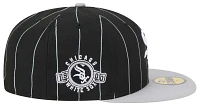 New Era Adult Chicago White Sox Black Throwback 59Fifty Fitted Hat