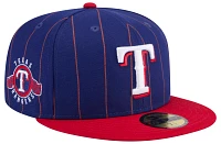 New Era Adult Texas Rangers Blue Throwback 59Fifty Fitted Hat