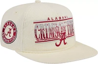 New Era Men's Alabama Crimson Tide White Corduroy Golfer Adjustable Hat