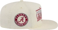 New Era Men's Alabama Crimson Tide White Corduroy Golfer Adjustable Hat