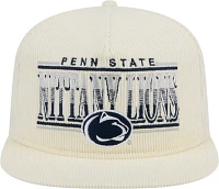 New Era Men's Penn State Nittany Lions White Corduroy Golfer Adjustable Hat