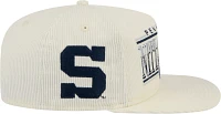 New Era Men's Penn State Nittany Lions White Corduroy Golfer Adjustable Hat