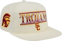 New Era Men's USC Trojans White Corduroy Golfer Adjustable Hat