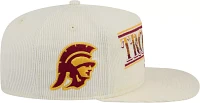 New Era Men's USC Trojans White Corduroy Golfer Adjustable Hat