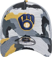 New Era Youth Milwaukee Brewers Camo Active 39Thirty Stretch Fit Hat