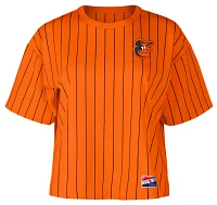 New Era Women's Baltimore Orioles Orange Throwback T-Shirt