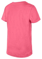 New Era Girls' Atlanta Braves Pink V-Neck T-Shirt