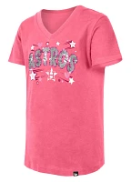 New Era Girls' Houston Astros Pink V-Neck T-Shirt