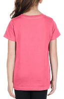 New Era Girls' Cleveland Guardians Pink V-Neck T-Shirt