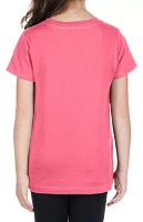 New Era Girls' Washington Nationals Pink V-Neck T-Shirt