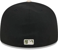 New Era Men's Pittsburgh Pirates Black Canvas A-Frame 59Fifty Fitted Hat