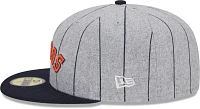 New Era Men's Houston Astros Navy Heather Pinstripe 59Fifty Fitted Hat