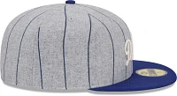 New Era Men's Los Angeles Dodgers Dodger Blue Heather Pinstripe 59Fifty Fitted Hat