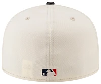 New Era Men's Atlanta Braves Navy Leather 59Fifty Fitted Visor