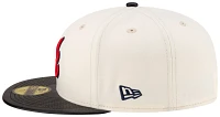 New Era Men's Atlanta Braves Navy Leather 59Fifty Fitted Visor