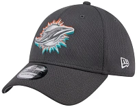 New Era Men's Miami Dolphins 2024 NFL Draft Graphite 39Thirty Stretch Fit Hat