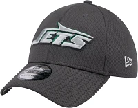 New Era Men's York Jets 2024 NFL Draft Graphite 39Thirty Stretch Fit Hat