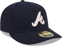 New Era Adult Atlanta Braves Mother's Day 2024 Navy Low Profile 59Fifty Fitted Hat