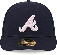 New Era Adult Atlanta Braves Mother's Day 2024 Navy Low Profile 59Fifty Fitted Hat