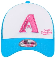 New Era Men's Arizona Diamondbacks Big League Chew Curveball Cotton Candy White A-Frame 9Forty Adjustable Hat