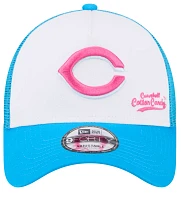 New Era Men's Cincinnati Reds Big League Chew Curveball Cotton Candy White A-Frame 9Forty Adjustable Hat