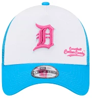 New Era Men's Detroit Tigers Big League Chew Curveball Cotton Candy White A-Frame 9Forty Adjustable Hat