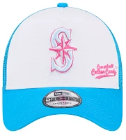 New Era Men's Seattle Mariners Big League Chew Curveball Cotton Candy White A-Frame 9Forty Adjustable Hat