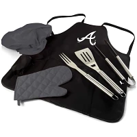 Picnic Time Atlanta Braves Apron Tote Pro Grill Set