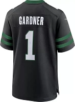 Nike Men's New York Jets Ahmad Sauce Gardner #1 Alternate Black Game Jersey