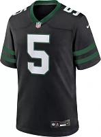 Nike Men's New York Jets Garrett Wilson #5 Alternate Black Game Jersey