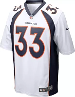 Nike Men's Denver Broncos Javonte Williams #33 White Game Jersey