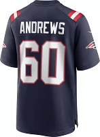 Nike Men's New England Patriots David Andrews #60 Navy Game Jersey