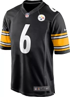 Nike Men's Pittsburgh Steelers Patrick Queen #6 Black Game Jersey