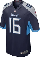 Nike Men's Tennessee Titans Treylon Burks #16 Navy Game Jersey