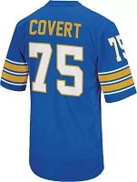 Retro Brand Men's Pittsburgh Panthers Jim Covert #75 Blue Replica Football Jersey