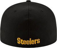 New Era Men's Pittsburgh Steelers Logo Black 59Fifty Fitted Hat