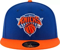 New Era Men's New York Knicks 59Fifty Royal/Orange Fitted Hat