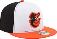 New Era Men's Baltimore Orioles 59Fifty Home White/Black Authentic Hat