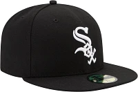 New Era Men's Chicago White Sox 59Fifty Game Black Authentic Hat