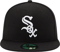 New Era Men's Chicago White Sox 59Fifty Game Black Authentic Hat