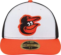 New Era Men's Baltimore Orioles 59Fifty Home White/Black Low Crown Authentic Hat