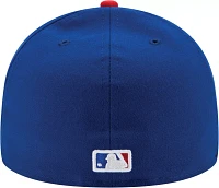 New Era Men's Chicago Cubs 59Fifty Game Royal Low Crown Authentic Hat