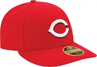 New Era Men's Cincinnati Reds 59Fifty Home Red Low Crown Authentic Hat