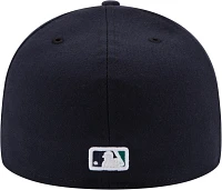 New Era Men's Seattle Mariners 59Fifty Game Navy Low Crown Authentic Hat