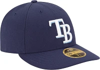 New Era Men's Tampa Bay Rays 59Fifty Game Navy Low Crown Authentic Hat